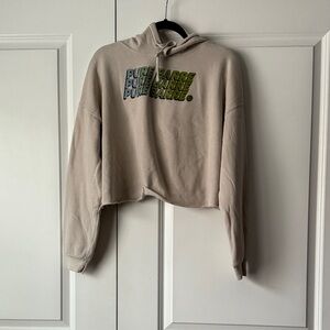 Pure Barre Women's Beige Hoodie Sweater